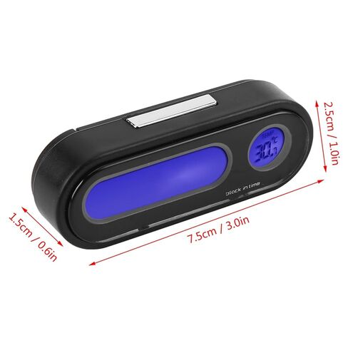 Jeffergarden Universal Digital Clock and Temperature Gauge, Large LCD Screen for Car and Office Use, Exquisite Fashion Design, with Blue LED Backlight, 2 in 1 Multifunction Thermometer, Great in Kuwait