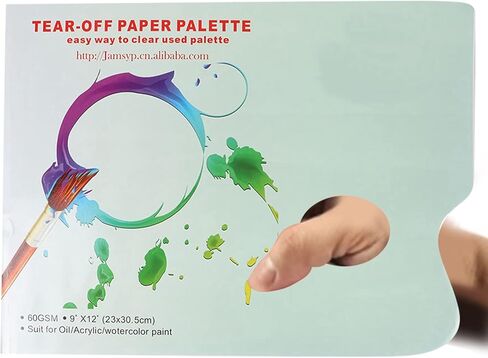 A4 Palette Paper Pad, 30 Sheets Paint Palette Tear Off Watercolor Mixing Pad Oil Painting Color Mixing Paper for Gouache Artist Supplies in Kuwait