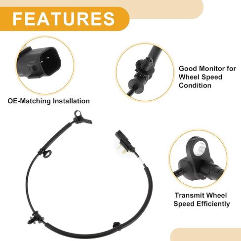 ABS Wheel Speed Sensor No.23251374 Rear Left Right ABS Sensor Anti-lock Braking System Sensor for Buick Envision 2016-2017 L4 2.0L in Kuwait