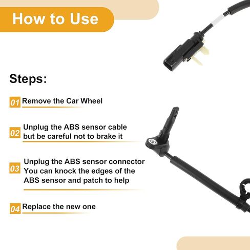 ABS Wheel Speed Sensor No.23251374 Rear Left Right ABS Sensor Anti-lock Braking System Sensor for Buick Envision 2016-2017 L4 2.0L in Kuwait