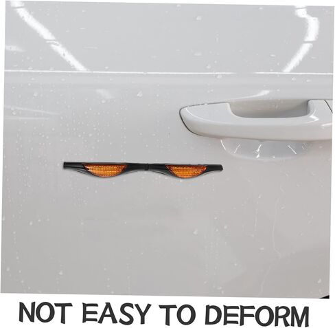 ibasenice Car Anti-Collision Pads for Vehicle Side Doors, Yellow Abs Material with Shock Absorption and Adhesive Features, Stylish Streamlined Appearance for Car Door Edge Protection in Kuwait