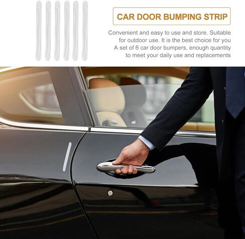 6pcs Car Door Anti Scratch Guards Strip Auto Protector Bumper for Vehicle Door Edge Collision Protection Automotive Exterior Accessories in Kuwait