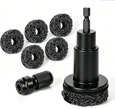 Wheel Hub Resurfacing Kit Rust Remover for Lug Studs Brake Rotors with 6 Cleaning Pads Fits 1/2 in Wrenches Electric Drills Car Maintenance Tool in Kuwait