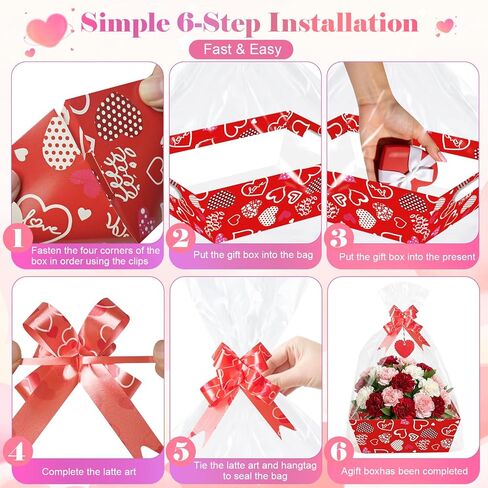 Dojomadf 12 Pack Happy Mothers Day Baskets for Gifts Empty with Cellophane Bags Bows Love Cards Happy Mother's Day Market Tray Cardboard Basket for Mom Birthday Party Decor in Kuwait