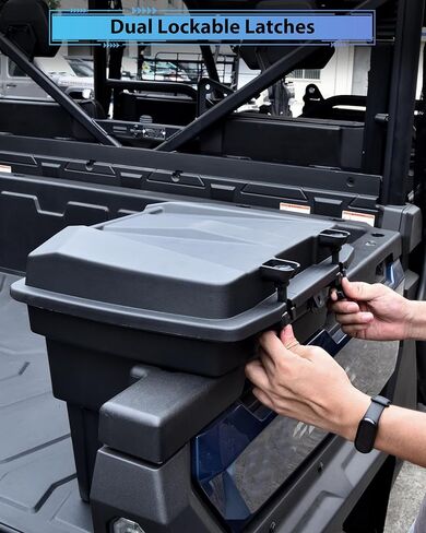 Rear Cargo Box for CFMOTO UFORCE 1000/1000 XL 2019-2025 Accessories, 20L Double Layer Removable Rear Bed Storage Box Tool Box Waterproof Poly Storage Bin in Kuwait