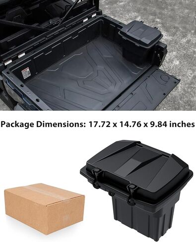Rear Cargo Box for CFMOTO UFORCE 1000/1000 XL 2019-2025 Accessories, 20L Double Layer Removable Rear Bed Storage Box Tool Box Waterproof Poly Storage Bin in Kuwait