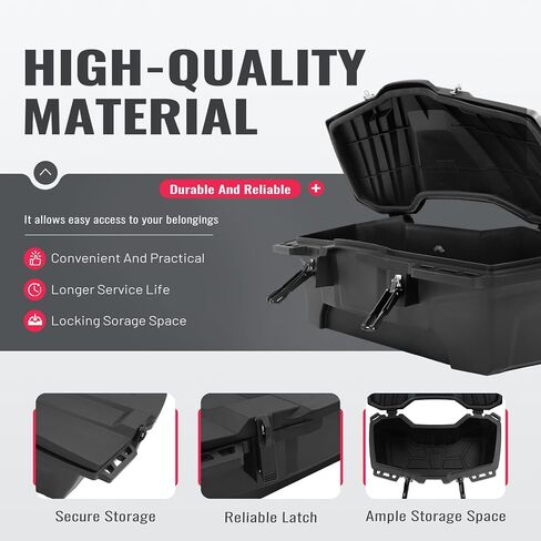 40L Storage Box Compatible with Grizzly 660 700 90 YFM700 KODIAK 700 450 Polaris Kawasaki Fourtrax Rear Rack Cargo Box 0.75"-1" Round Tubular Rack Replace For 2883258 in Kuwait