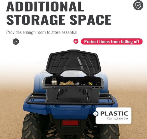 40L Storage Box Compatible with Grizzly 660 700 90 YFM700 KODIAK 700 450 Polaris Kawasaki Fourtrax Rear Rack Cargo Box 0.75"-1" Round Tubular Rack Replace For 2883258 in Kuwait