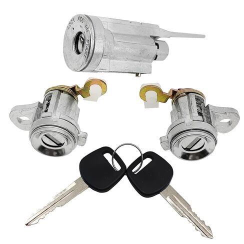 Ignition Switch Fit for Toyota Land Cruiser FJ80 FZJ80 HDJ80 HZJ80 1991-1998, Ignition Cylinder＆Key Set Replace 69051-60050 69052-60050, Right Left Door Lock in Kuwait