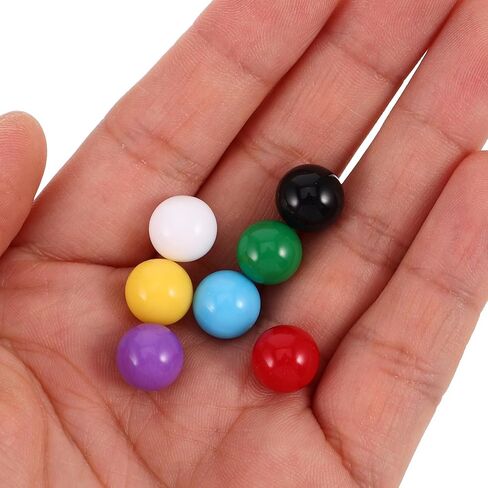 Mobestech 70Pcs Colorful Plastic Marble Balls 0.39In Educational Math Game Replacement Marbles for Counting Chinese Checkers and Learning Activities in Kuwait