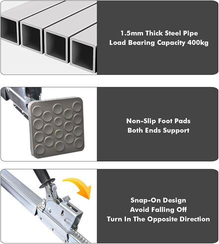 Heavy-Duty Ratchet Cargo Bar for Vehicle Bed Stabilization - Ideal for Pickup Trucks, Trailers, SUVs & Vans - Secure Your Load with Ease in Kuwait