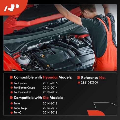 قناة دخول هواء المحرك A-Premium متوافقة مع Hyundai Elantra 2011-2016، Elantra Coupe 2013-2014، Elantra GT 2013-2017 & Kia Forte 2014-2018، Forte Koup 2014-2017، Forte5 2014-2018 in Kuwait