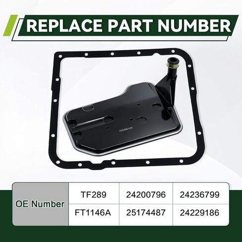 YEEDO TF289 Automatic Transmission Filter Pan Gasket Kit Fit for Chevy GMC Buick Cadillac ISUZU Replaces 4L60E 25174487 24200796 in Kuwait