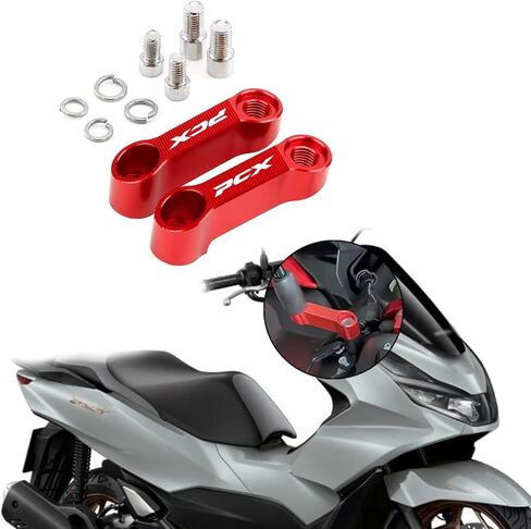 ل PCX125 PCX150 PCX160 2025 PCX 125 150 160 2020-2025 مرآة الرؤية الخلفية تمديد مرايا الدراجات النارية الناهض تمديد قوس الملحقات دراجة نارية الملحقات (أسود) in Kuwait