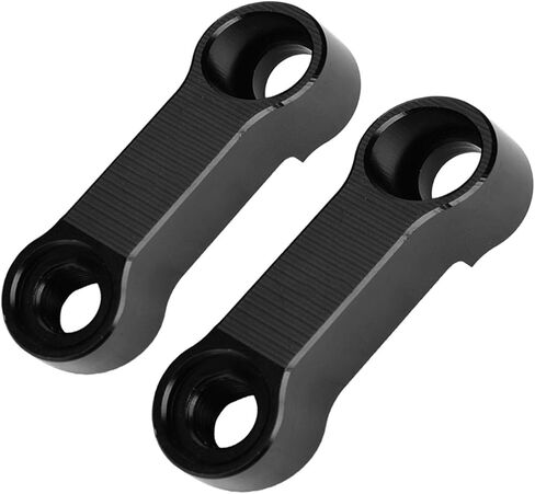 Motorcycle Rearview Mirror Adapter Kit, Aluminum Alloy, 10mm 8mm, Adjustable Extension Riser Mount Extender, Black in Kuwait