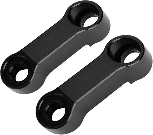 Motorcycle Rearview Mirror Adapter Kit, Aluminum Alloy, 10mm 8mm, Adjustable Extension Riser Mount Extender, Black in Kuwait