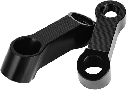 Motorcycle Rearview Mirror Adapter Kit, Aluminum Alloy, 10mm 8mm, Adjustable Extension Riser Mount Extender, Black in Kuwait