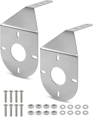 Stainless Steel Watermelon Light Bracket for Semi Truck, 12 Gauge 304 Angled Mirror Turn Signal Mount with Polished Finish, 2 Pack in Kuwait