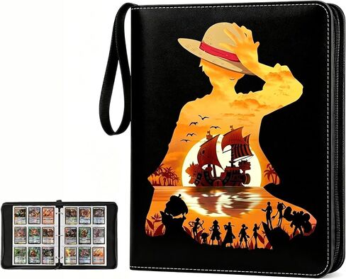 9 Pocket 3 Ring Trading Card Binder for MTG&TCG&Pokemon Card, with 50 Page Top Loading Card Sleeves, Can Hold 900 Card, Zipper Closure, Waterproof PU Leather Card Album for Standard size cards. in Saudi Arabia