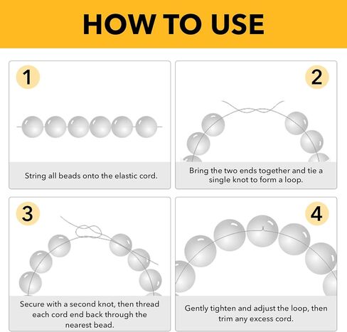 Elastic String Cord for Bracelet Making, 0.5mm Clear Crystal Stretchy String, 328Feet for Bracelets, Jewelry Making and Clay Seed Stone Beads Beading for Adults (100M, 0.5MM) in Kuwait