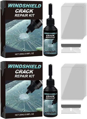 Windshield Crack Repair Kit 2 Packs, Car Windshield Crack Repair Kit with Glass Repair Liquid for Cracks and Chips, 2026 New Universal Cracks Glass Repair Kit for All Types in Saudi Arabia