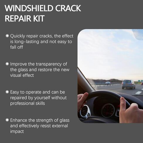 Windshield Crack Repair Kit 2 Packs, Car Windshield Crack Repair Kit with Glass Repair Liquid for Cracks and Chips, 2026 New Universal Cracks Glass Repair Kit for All Types in Saudi Arabia