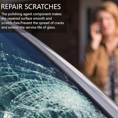 Windshield Crack Repair Kit 2 Packs, Car Windshield Crack Repair Kit with Glass Repair Liquid for Cracks and Chips, 2026 New Universal Cracks Glass Repair Kit for All Types in Saudi Arabia