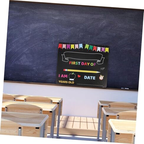 KALLORY 2pcs ’s Chalkboard Writing Board and Kindergarten Bulletin Sign, PVC Erasable School Message Board for First Day of School and Classroom Use in Kuwait