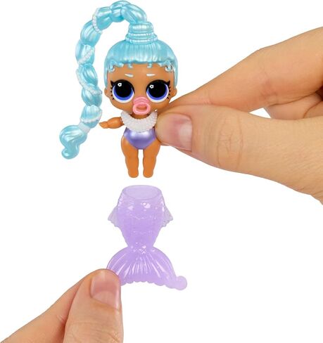 LOL Surprise Mermaids! Makeover Magic Baby Sisters 2 Pack with DIY Wearable Lip Gloss Makeup for You and Your Doll, Fun Water Play, Kids Gift Ages 4+ in Kuwait