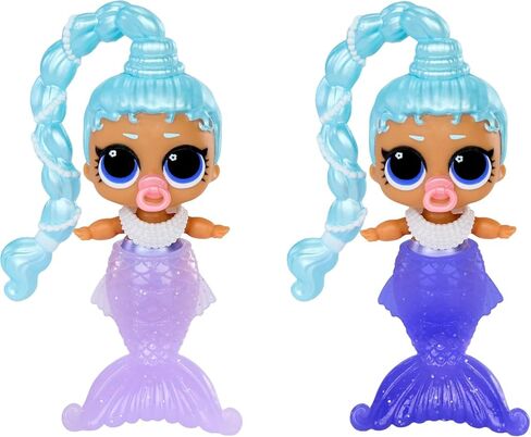 LOL Surprise Mermaids! Makeover Magic Baby Sisters 2 Pack with DIY Wearable Lip Gloss Makeup for You and Your Doll, Fun Water Play, Kids Gift Ages 4+ in Kuwait