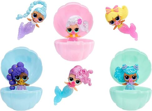 LOL Surprise Mermaids! Makeover Magic Baby Sisters 2 Pack with DIY Wearable Lip Gloss Makeup for You and Your Doll, Fun Water Play, Kids Gift Ages 4+ in Kuwait