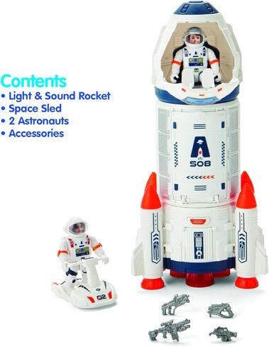 Kidoozie Interstellar Rocket Adventure – 3-Section Rocket with Astronauts, Space Sled & Accessories – Ages 3 Years+ in Kuwait