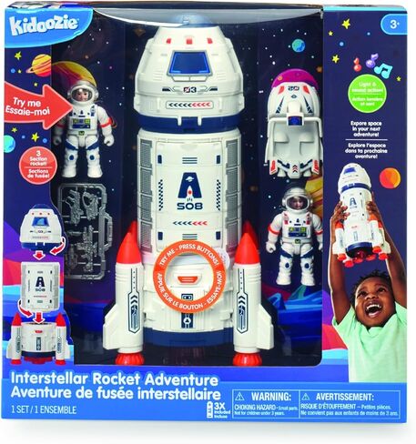 Kidoozie Interstellar Rocket Adventure – 3-Section Rocket with Astronauts, Space Sled & Accessories – Ages 3 Years+ in Kuwait