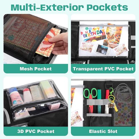 PGmoon 30" L X 17.5" W Camp Trunk Lid Organizer for Summer Camp, College, Travel, Storage with Multiple Pockets (Patent Design) in Kuwait