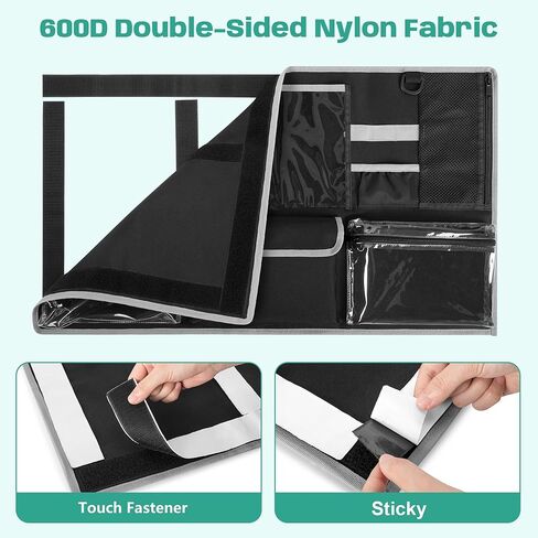 PGmoon 30" L X 17.5" W Camp Trunk Lid Organizer for Summer Camp, College, Travel, Storage with Multiple Pockets (Patent Design) in Kuwait