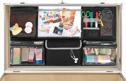 PGmoon 30" L X 17.5" W Camp Trunk Lid Organizer for Summer Camp, College, Travel, Storage with Multiple Pockets (Patent Design) in Kuwait