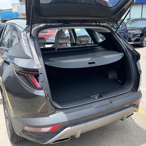 غطاء الحمولة لملحقات Hyundai Tucson 2026 2025 2024-2022 (نسيج ألياف الكربون)، غطاء صندوق السيارة القابل للسحب منظم الأمان غطاء Tonneau لملحقات Hyundai Tucson in Kuwait