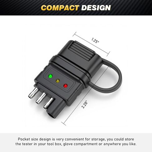 4-Way Flat Trailer Wiring Tester - 4 Pin Male & Female Trailer Light Tester with Bright Indicators, Continuity Test & Double End Design, Trouble Shooter for Turn Signal & Tail Lights in Kuwait
