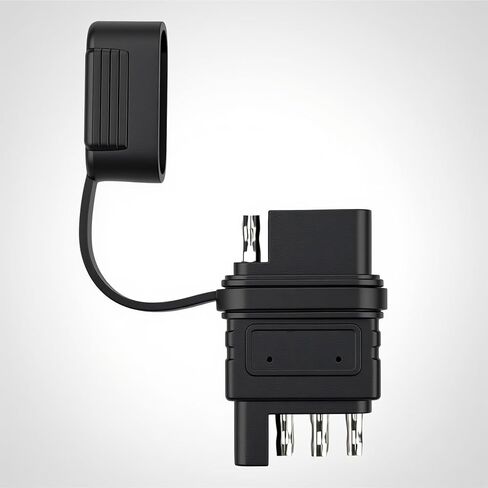4-Way Flat Trailer Wiring Tester - 4 Pin Male & Female Trailer Light Tester with Bright Indicators, Continuity Test & Double End Design, Trouble Shooter for Turn Signal & Tail Lights in Kuwait