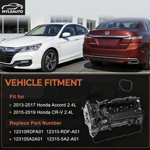 12310RDFA01 غطاء صمام المحرك مع حشية صمام PCV متوافق مع Honda Accord 2013-2017، CR-V CRV 2015-2019، L4 2.4L Gas (K24W1)، استبدل 12310-RDF-A01، 12310RDFA01 in Kuwait