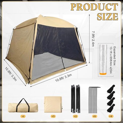 Maasechs Portable Paint Booth Tent 10.8 x 10.8 x 7.9 FT Extra Large Spray Paint Tent with Removable Walls Mesh Screen Floor Protection Plastic Film for DIY Furniture Hobby Tool Spray Shelter Painting in Kuwait