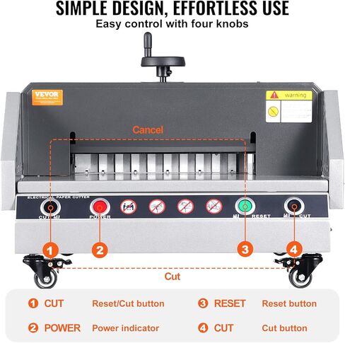 VEVOR Electric Paper Cutter, 13" /330.2mm Cutting Width, 1.57"/40mm Cutting Thickness, Desktop Paper Cutting Machine with Button Control, Electric Paper Trimmer for Office, School, Printing Plant in Kuwait