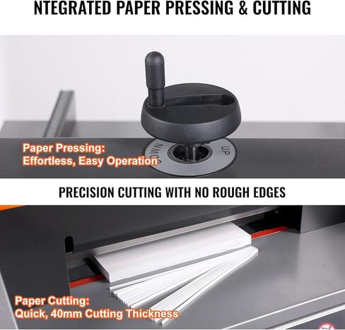 VEVOR Electric Paper Cutter, 13" /330.2mm Cutting Width, 1.57"/40mm Cutting Thickness, Desktop Paper Cutting Machine with Button Control, Electric Paper Trimmer for Office, School, Printing Plant in Kuwait