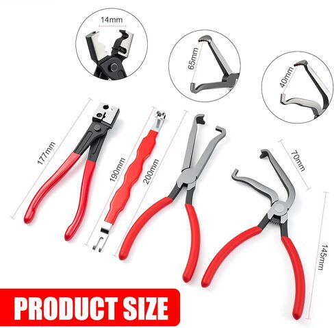 SKOCHE 7 Piece Electrical Disconnect Pliers with Terminal Pin Removal Tool Kit, Black Gloves, Automotive Electrical Plug Connector Disconnect Tool for Cars, Connector Separator and Hose Clamp Pliers in Kuwait