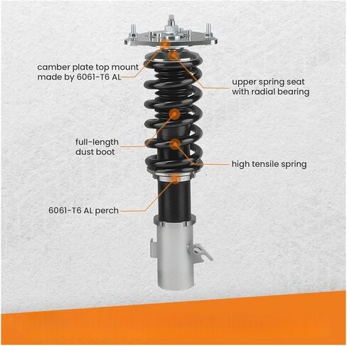 Coilovers 24 Way Damper Struts Springs Kit Compatible For Subaru Impreza WRX GDB GDA 02-07 in Kuwait