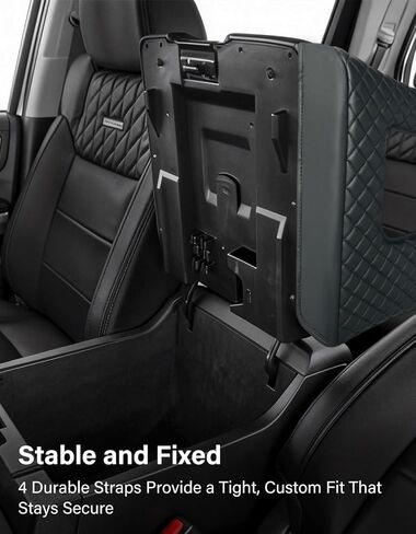 غطاء مسند ذراع وحدة التحكم المركزية لسيارة Toyota Tundra 2014-2021، غطاء وحدة التحكم الوسطى من جلد البولي يوريثان، وسادة حماية للذراع، وسادة سميكة مضادة للخدش، أسود in Kuwait
