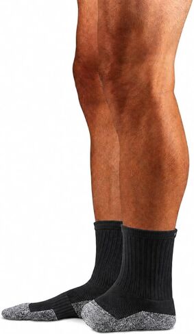 Dr. Comfort Transmet Crew Socks for Partial Foot Amputation, with Fiber Padding in Heel and Forefoot - Medium, Black in Saudi Arabia
