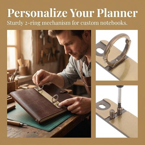 KALLORY Ring Binder Mechanism DIY Loose Leaf Book Accessory for Scrapbooks and Notebooks Sturdy Ring Binder Spine Compatible with Loose Leaf Planners in Kuwait