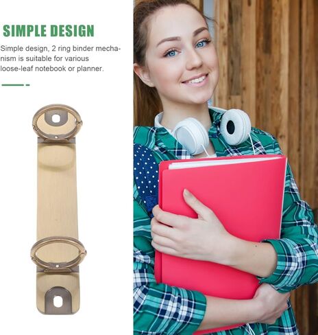 KALLORY Ring Binder Mechanism DIY Loose Leaf Book Accessory for Scrapbooks and Notebooks Sturdy Ring Binder Spine Compatible with Loose Leaf Planners in Kuwait