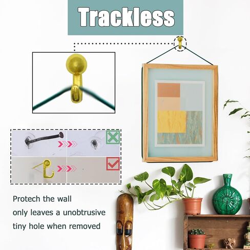 30 PCS Metal Push Pins Wall Tacks, Thumbtacks for Wall Hangings Decor, Heavy Duty Renter Friendly Decorative Picture Hangers, Small Hook Pins for Fabric Drywall Bulletin Cork Board Office Home in Kuwait